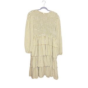 JessaKae Plaid Smocked Midi Tiered Plus Size 1XL NWOT!